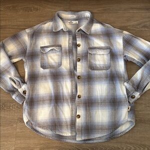 Hollister Oversized Flannel Shirt Jacket Shacket Sz small Woman’s